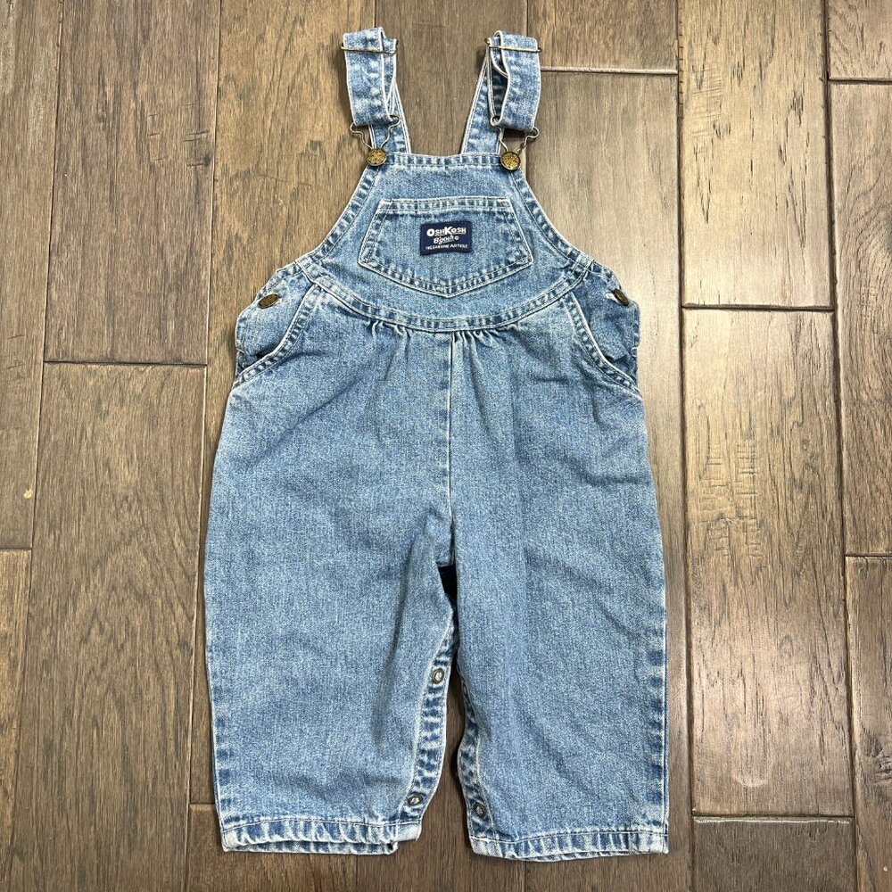 Vintage 90s OshKosh B'gosh Denim Vestbak Overalls 24M Made in Canada